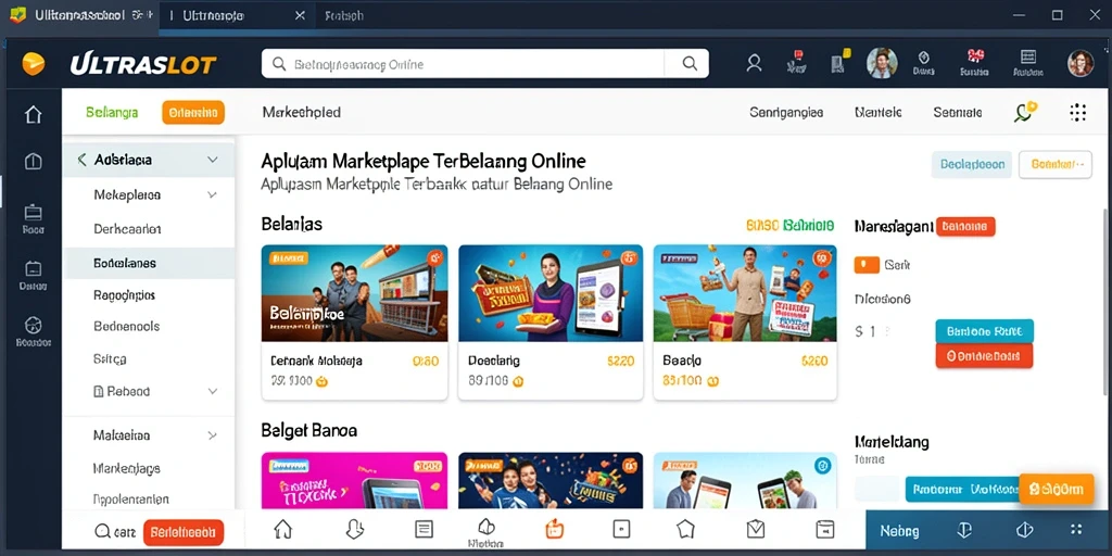 Tampilan antarmuka ULTRASLOT yang modern dan mudah diakses.