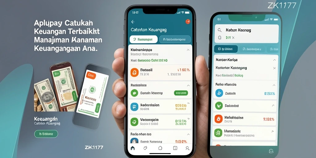 Antarmuka ZK1177 menampilkan fungsi Catatan Keuangan yang menarik dan mudah digunakan.